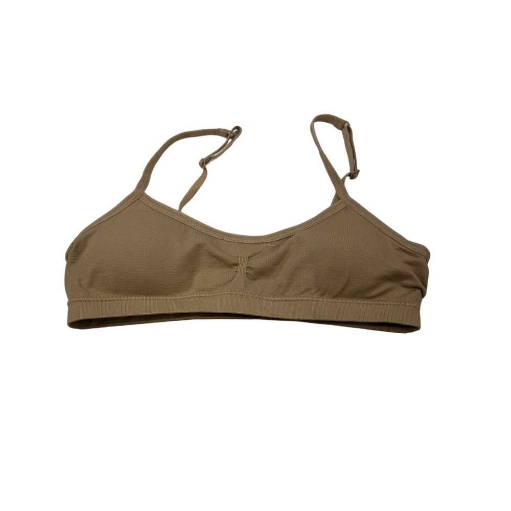 Hanes Girl's Size Small Bra Lightly Lined Pullover Adjustable Straps Beige NWOT